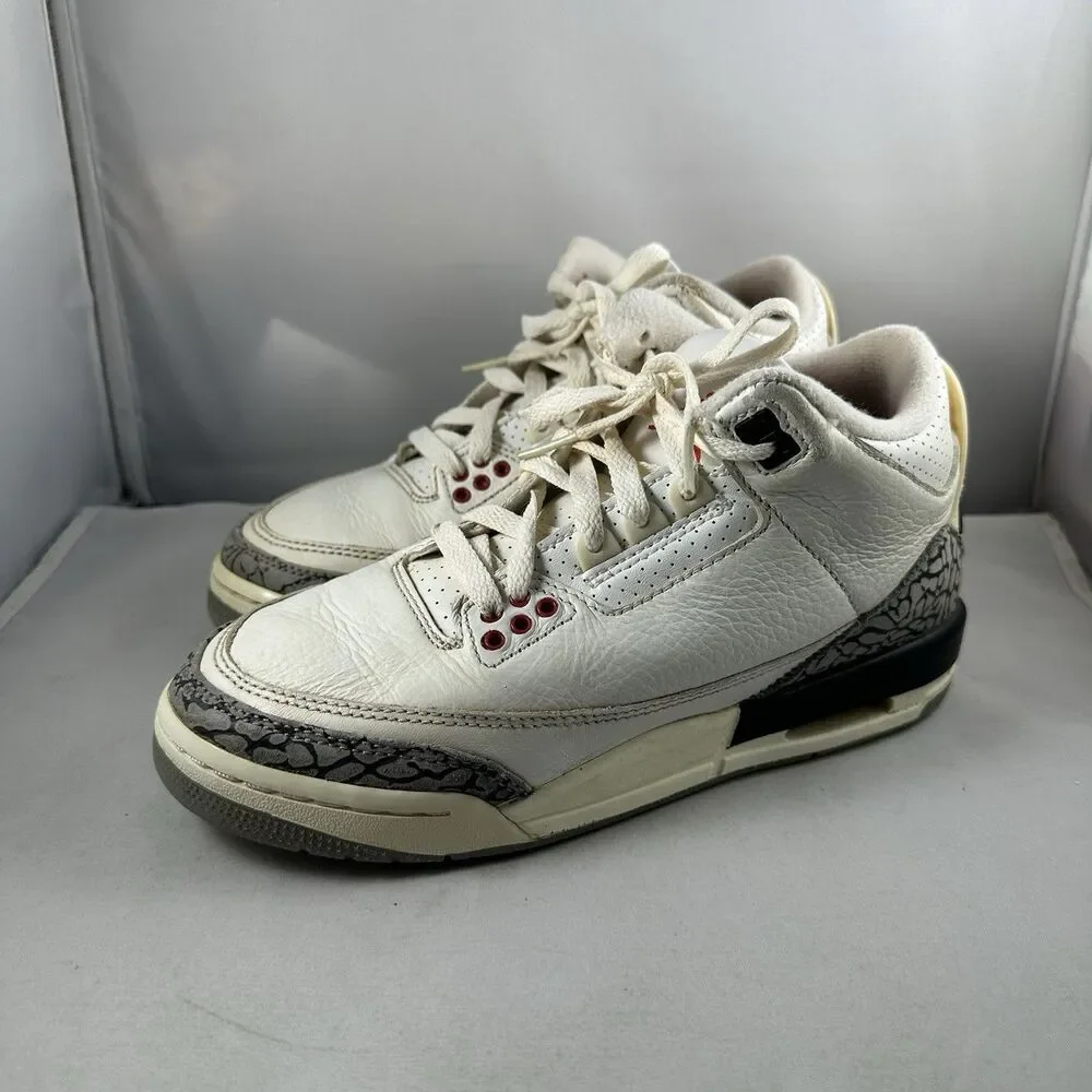 Nike Air Jordan 3 Retro Cement Boys Size 4.5Y Reimagined Sneakers DM0967-100